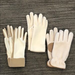 Gloves - off-white/cream. Set of three!